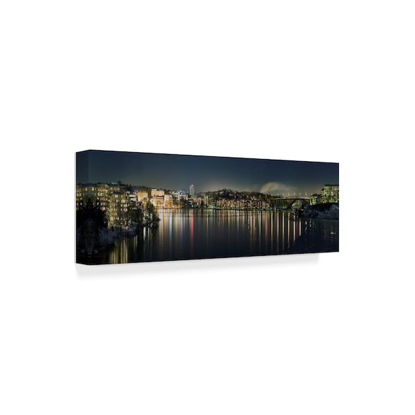 Maciej Duczynski 'City Of Stockholm' Canvas Art,10x32